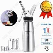 siphon chantilly 0,5l ml inox amovible cuisine recharge