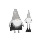 Springos - Lutin de Noël de 45-64 cm, gnome sur jambes télescopiques