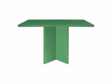 Table à manger rectangulaire laquée matilda en mdf de 3cm vert émeraude 90x120cm 108257