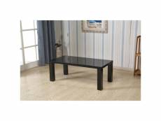 Table basse amorgos rectangulaire 120 cm en mdf coloris noir