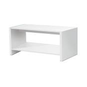 Table basse coloris Blanc - longueur 77 x profondeur