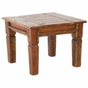 Table basse en bois de style rustique 60x60 cm