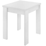 Table carré de cuisine - mélaminé - Blanc - L67 x l 67 x 79 cm