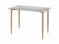Table de salon salle à manger design 120 cm marron helloshop26 0902130