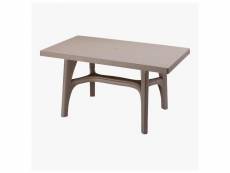 Table de terrasse rectangulaire 140x80x73 cm, rectangulaire, résine K59392599