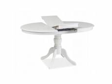 Table extensible - olivia - l 106 x l 141 x h 76 cm - blanc