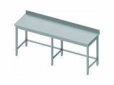 Table inox professionnelle - profondeur 600 - stalgast - - inox2500x600 x600xmm