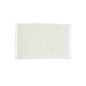 Tapis rectangulaire blanc style bohème en laine 230cm