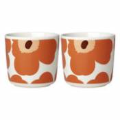 Tasse à café Unikko / Sans anse - Set de 2 - Marimekko orange en céramique