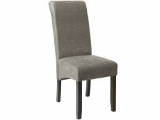 Tectake chaise aspect cuir - gris marbré 403626