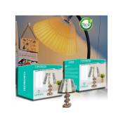 Trade Shop Traesio - Lampe De Table Lume Abat Jour Table De Chevet Commode Meubles Chambre Lampe Maison Tx-9776