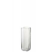 Vase carré transparent H32cm