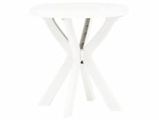 Vidaxl table de bistro blanc ø70 cm plastique 48796