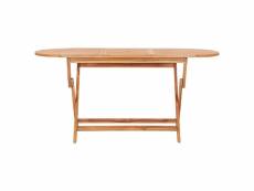 Vidaxl table pliable de jardin 160x80x75 cm bois de teck solide 48998