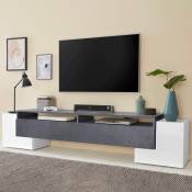 Web Furniture - Meuble tv de salon design 210cm 2 compartiments