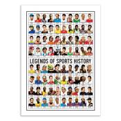 Affiche 50x70 cm - Legends of Sports History - Olivier Bourdereau