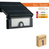 Applique solaire à led avec capteur 6W cct Lot de 1 u. - Lot de 1 u.
