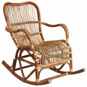 Aubry Gaspard - Rocking chair en rotin naturel Paya