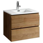 Badplaats - Meuble de salle de bain Angela 60 cm lavabo Chene – Armoire de rangement - Chêne