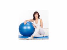 Ballon de gym yoga bleu - taille 65 cm - fitness