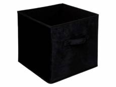 Boîte de rangement carrée velours "mix n modul" 31x31cm noir