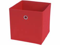 Box pliable t362, box de rangement, tissu 28x28x28cm ~ rouge