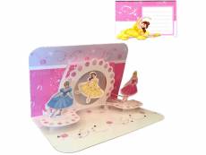 Carte 3d disney - ballerina disney princesses