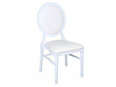Chaise louis polypropylène coloris blanc - lot de