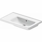 Duravit - D-Neo meuble lavabo asymétrique, 800x480 mm, sans trou pour robinet, avec trop-plein, 237080006, Coloris: Blanc - 2370800060