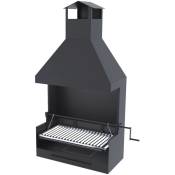 Fm Calefaccion - Barbecue argentin bois et charbon fm BVE-82 80cm grille suspendue à manivelle