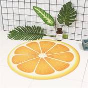 Fortuneville - Tapis de bain motif fruits 3D sol antidérapant salle de bain cuisine absorbant (orange) orange