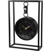 Home Styling - Horloge suspendue sur support en métal, 21 x 31 cm