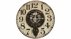 Horloge Ancienne Balancier Au Bon Ménage 58cm - Bois