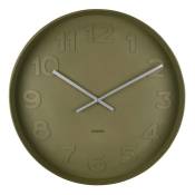 Horloge murale ronde D51cm vert mousse