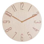 Horloge Murale Simple 12 Pouces Horloge Murale Horloge Montre Mode Chambre Horloge Murale-Beige