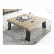 Kasalinea Table basse bois métal carrée PLUME