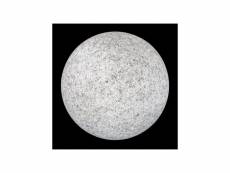Lampe boule polymère grise taille l - basenji - l 50 x l 50 x h 50 cm - neuf