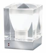 Lampe de table Cubetto - Crystal Glass - Fabbian transparent en verre