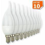 Lampesecoenergie - Lot de 10 Ampoules Led Flamme 5W Super Puissante culot à vis E14