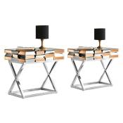 Meubler Design - Lot De Deux Table De Chevet En Verre