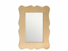 Miroir en bois patiné sion 60 x 80 cm doré
