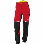 Pantalon de protection anti-coupures Stretch Elch 2.0, rouge/jaune, taille eu 62/ fr 56 - Rouge/jaune - KOX