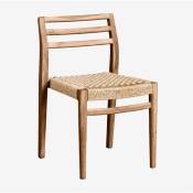 Sklum - Chaise de salle à manger en bois de teck Lulea
