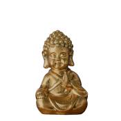 Statuette décoration à poser Bouddha baby zen en résine doré - H11 cm