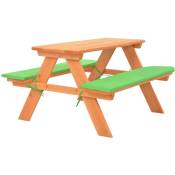 Table de pique-nique pour enfants avec bancs 89x79x50 cm Sapin