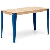 Table salle à manger Lunds 140x60x75cm Bleu-Naturel. Box Furniture Bleu