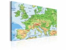 Tableau cartes du monde map of europe taille 90 x 60 cm PD11776-90-60