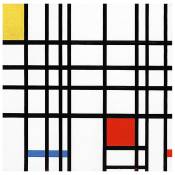 Tableau composition en jaune bleu et rouge - Piet Mondrian 60x60cm