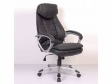 Vidaxl fauteuil de bureau cuir noir 20035