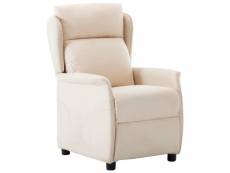 Vidaxl fauteuil inclinable crème tissu 289785